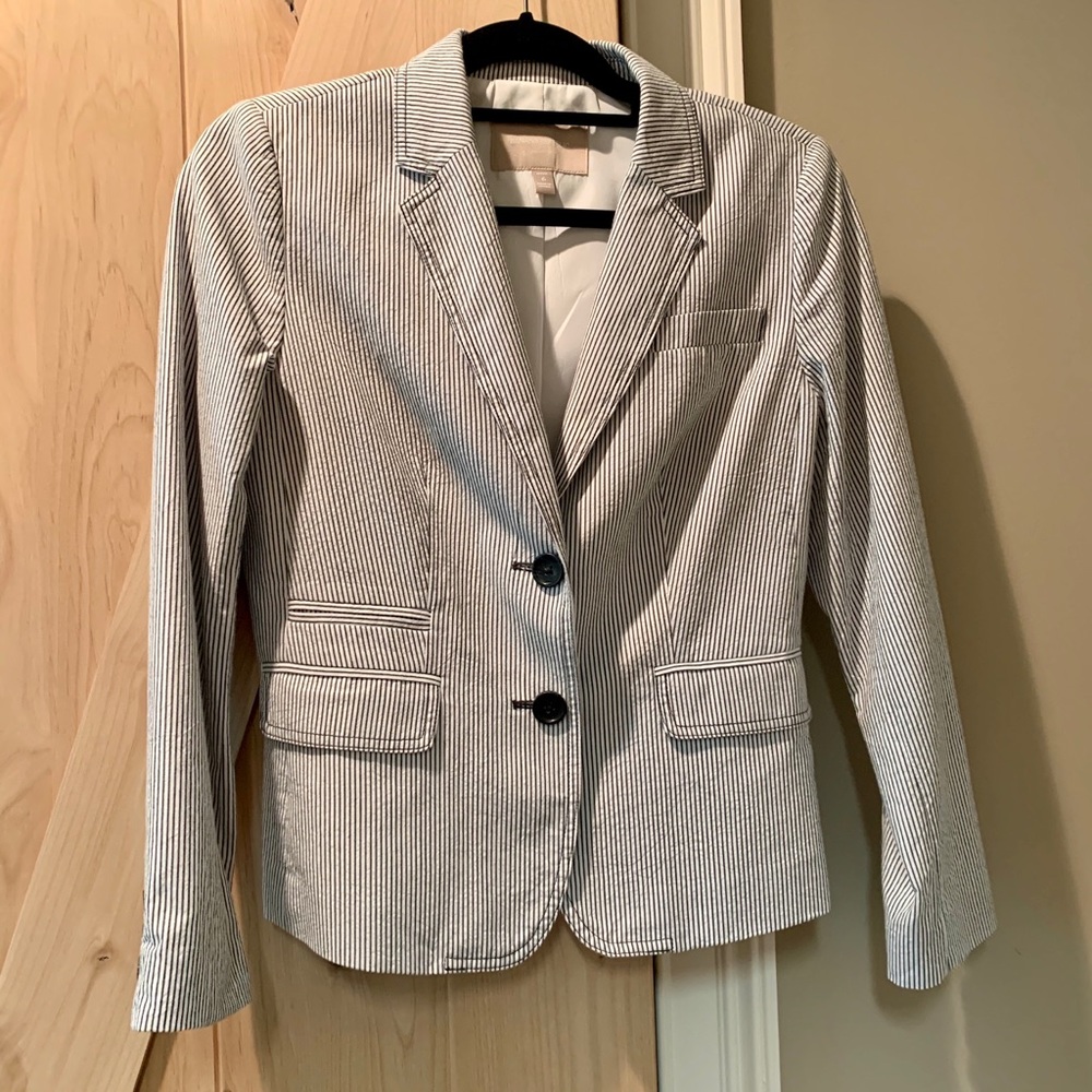 Like New Banana Republic Seer Sucker Jacket Sz6